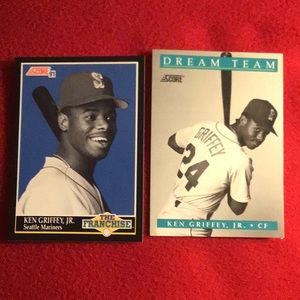 KEN GRIFFEY, JR Baseball cards, 2 cards, collectible, Score 1991